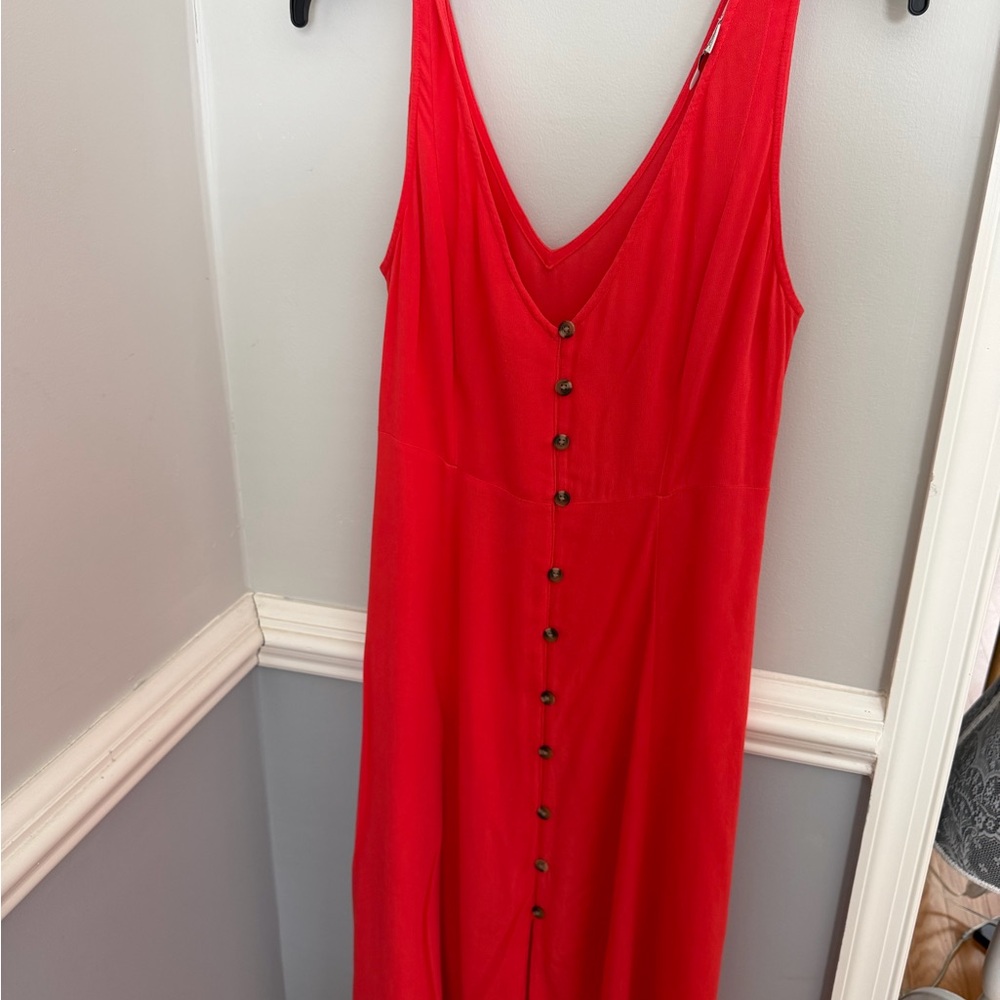 American Eagle Faux Button-Front V-Neck Women's Dress Size M - Picture 2 of 6